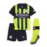 Manchester City Kevin De Bruyne #17 Replika babykläder Bortaställ Barn 2024-25 Kortärmad (+ korta byxor)